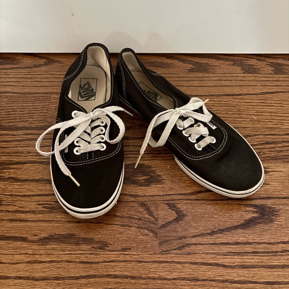 Vans Black Canvas Authentic Lowpro Shoes